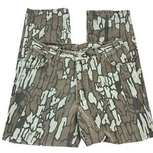 Vtg Cabela’s Trebark Camo Hunting Denim Jeans Sz 36 Outdoor Shooting Made in USA